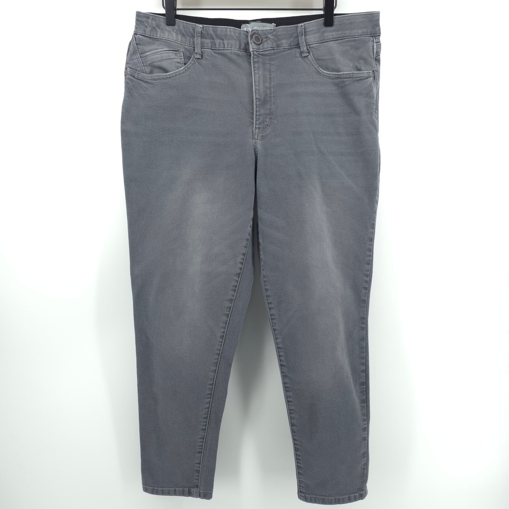 Wit & Wisdom Womens Jeans Ab-Solution Skinny Ankle 16 Grey Stretch L1610MOZE